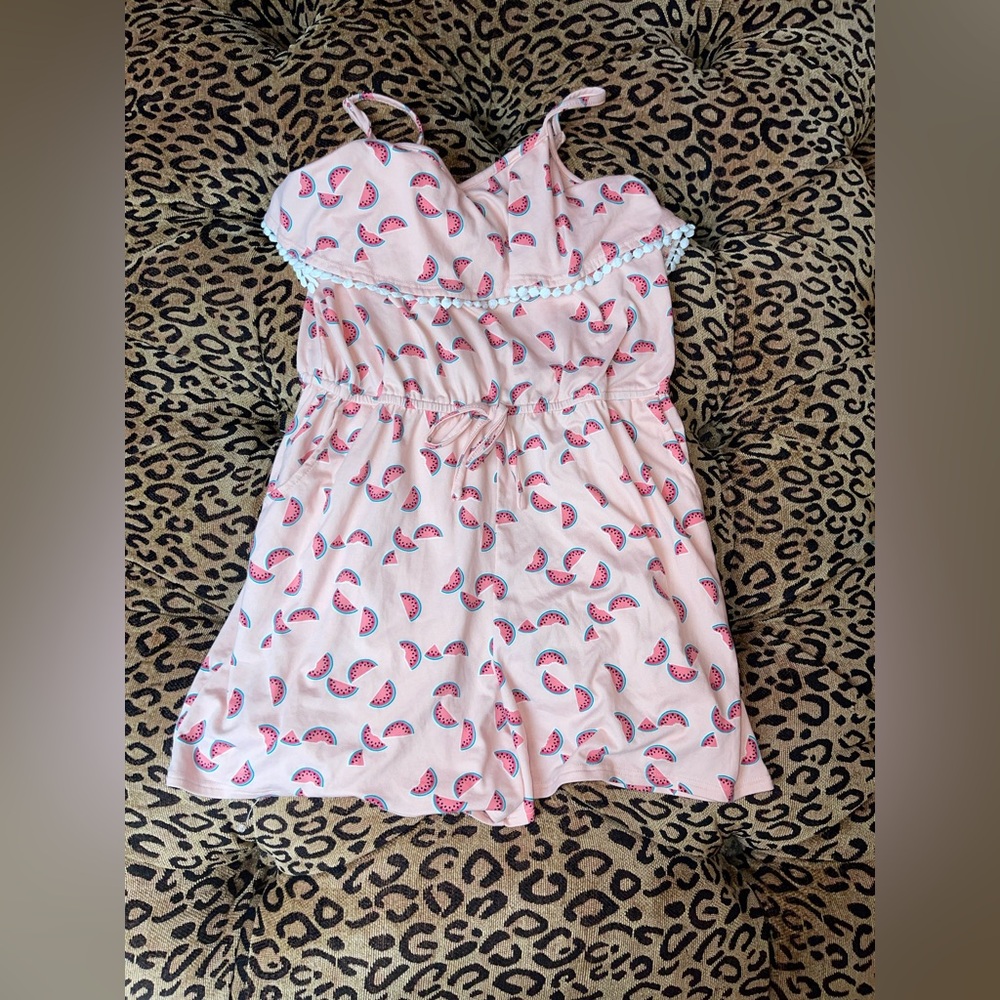 Charming Pink Watermelon Kids Jumpsuit